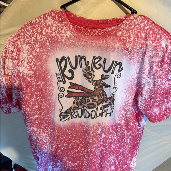 Tops - Rudolph women Red Graphic T-Shirt